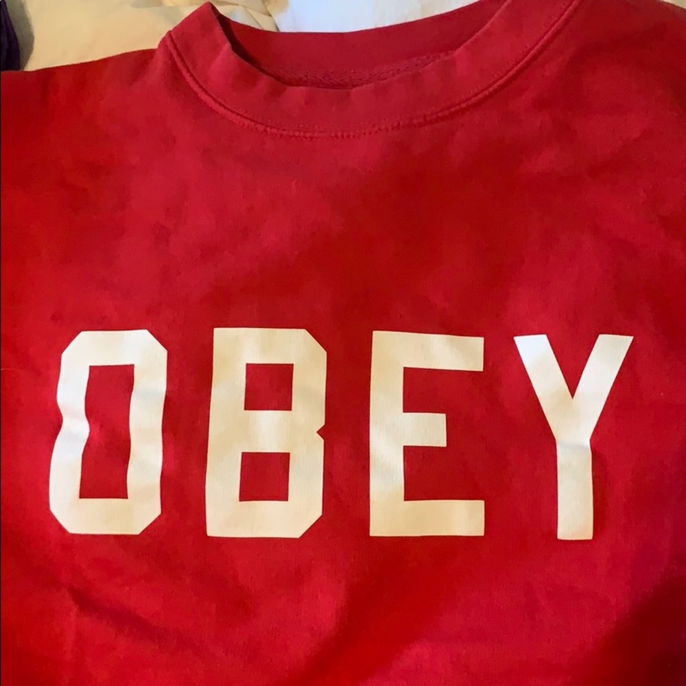 Obey Cropped Crewneck